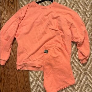 Daily Drills- Classic Sweatshirt & Matching Drawstring Shorts Set